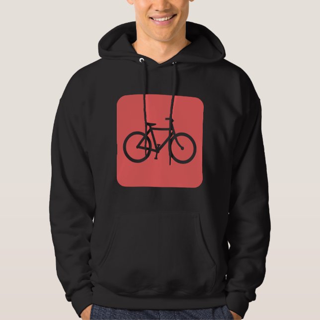 Sudadera Rótulo de bicicleta - Rosa tropical (Anverso)