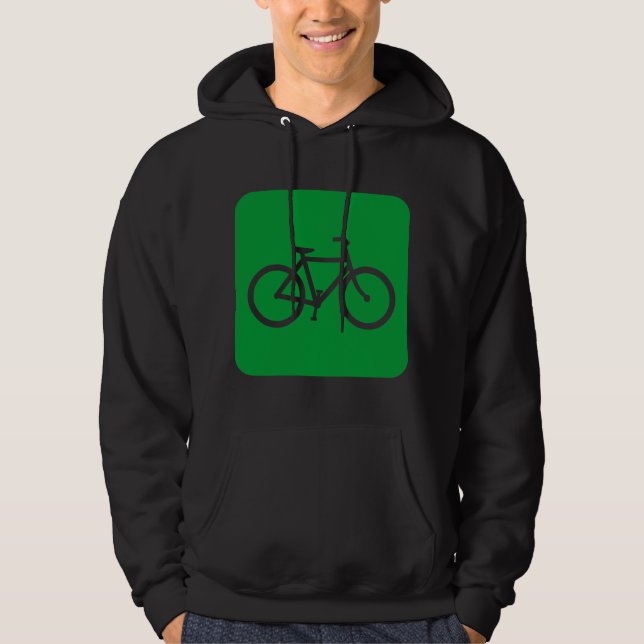 Sudadera Rótulo de bicicleta - Verde de hierba (Anverso)