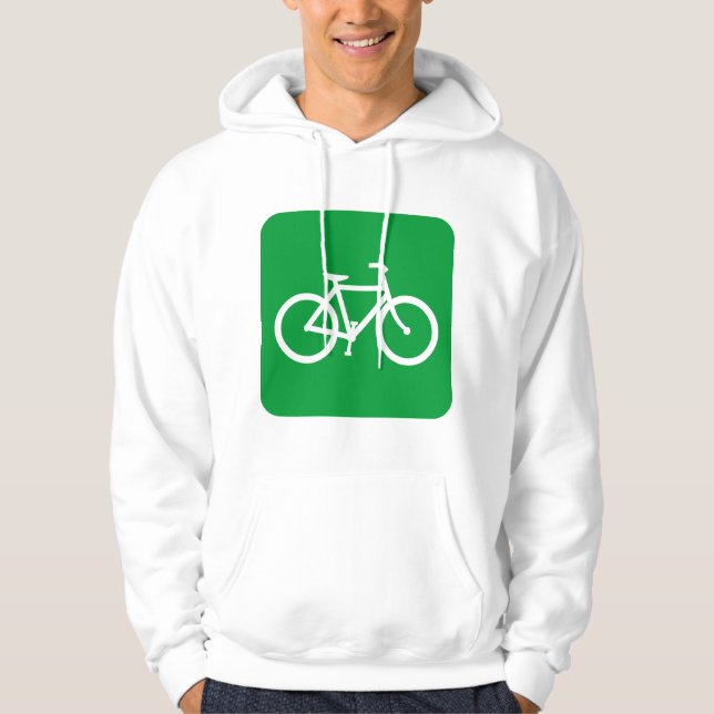 Sudadera Rótulo de bicicleta - Verde de hierba (Anverso)