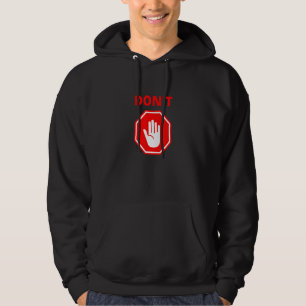 Sudadera Rótulo de la mano de la parada roja