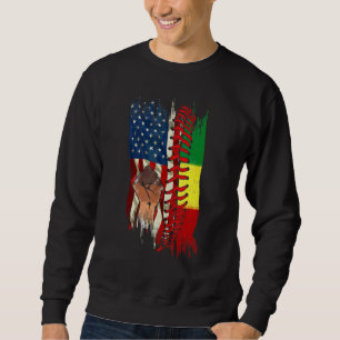 Sudadera Rótulo de la mano del orgullo de la bandera estado