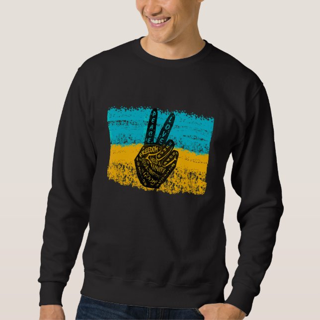 Sudadera Rótulo de mano de paz de hacer la paz no la guerra (Anverso)