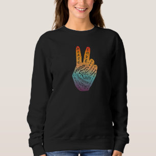 Sudadera Rótulo de mano de paz para hacer la paz no la guer