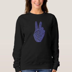Sudadera Rótulo de mano de paz para hacer la paz no la guer