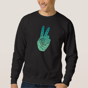 Sudadera Rótulo de mano de paz para hacer la paz no la guer