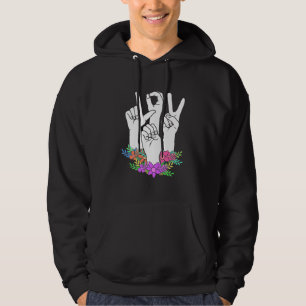 Sudadera Rótulo de mano del profesor ASL