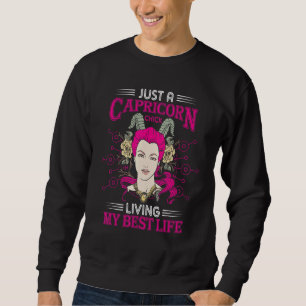 Sudadera Rótulo de nacimiento de Capricorn Zodiac