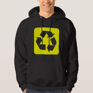 Sudadera Rótulo de reciclaje - Amarillo