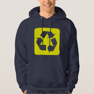 Sudadera Rótulo de reciclaje - Amarillo