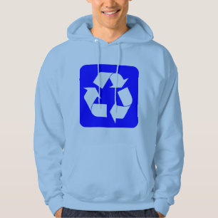 Sudadera Rótulo de reciclaje - Azul