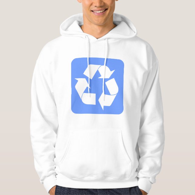 Sudadera Rótulo de reciclaje - Azul bebé (Anverso)