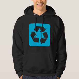 Sudadera Rótulo de reciclaje - Azul cielo