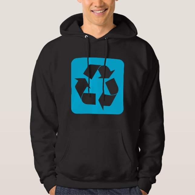 Sudadera Rótulo de reciclaje - Azul cielo (Anverso)