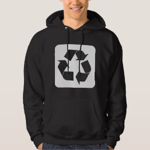 Sudadera Rótulo de reciclaje - Blanco