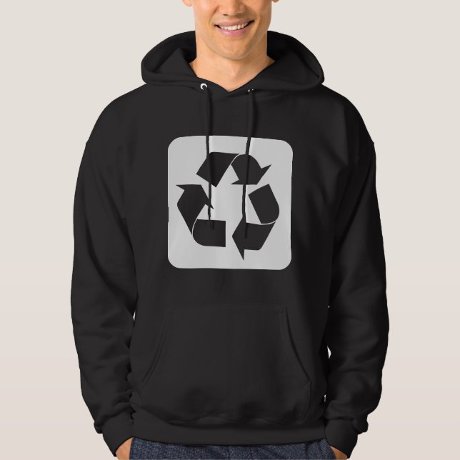 Sudadera Rótulo de reciclaje - Blanco (Anverso)