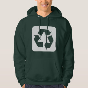 Sudadera Rótulo de reciclaje - Blanco