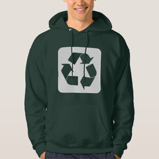 Sudadera Rótulo de reciclaje - Blanco (Anverso)
