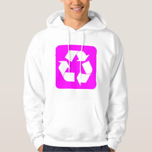 Sudadera Rótulo de reciclaje - Magenta