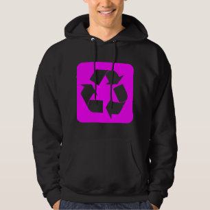 Sudadera Rótulo de reciclaje - Magenta