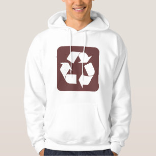 Sudadera Rótulo de reciclaje - Marrón oscuro