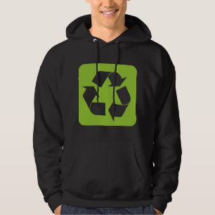 Sudadera Rótulo de reciclaje - Martian Green