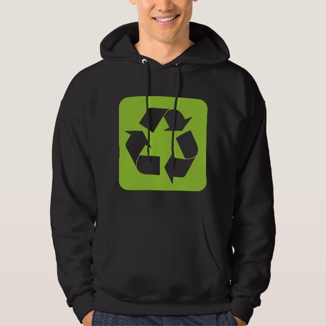 Sudadera Rótulo de reciclaje - Martian Green (Anverso)