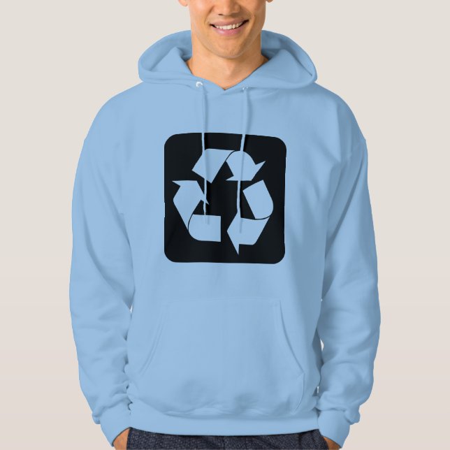 Sudadera Rótulo de reciclaje - Negro (Anverso)