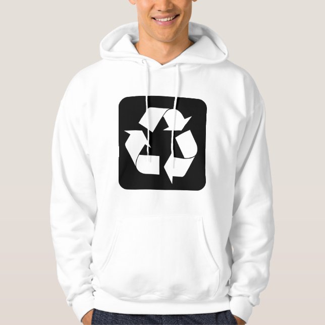 Sudadera Rótulo de reciclaje - Negro (Anverso)