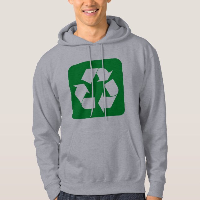 Sudadera Rótulo de reciclaje - Verde de hierba (Anverso)