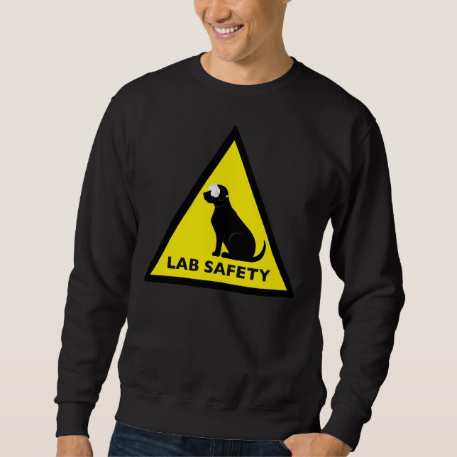 Sudadera Rótulo de seguridad de laboratorio de Labrador neg (Anverso)