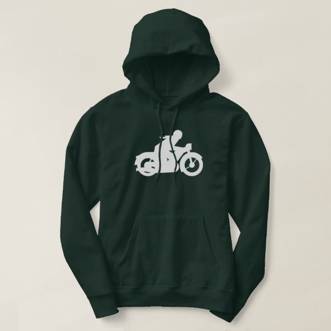 Sudadera Rótulo de Silhouette para motociclistas (Diseño del anverso)