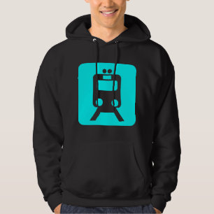 Sudadera Rótulo de tren - cian