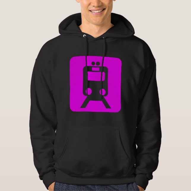 Sudadera Rótulo de tren - Magenta (Anverso)