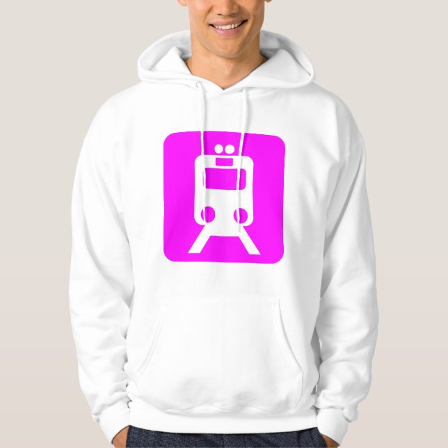 Sudadera Rótulo de tren - Magenta (Anverso)
