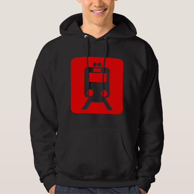 Sudadera Rótulo de tren - Rojo (Anverso)