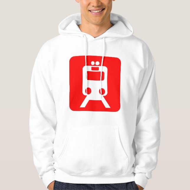 Sudadera Rótulo de tren - Rojo (Anverso)