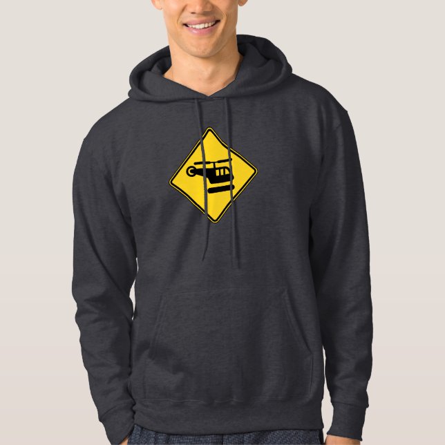 Sudadera Rótulo del helicóptero de precaución (Anverso)