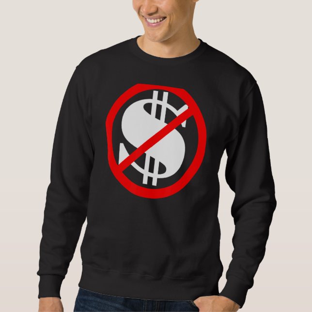 Sudadera Rótulo en dólares no gastado (Anverso)