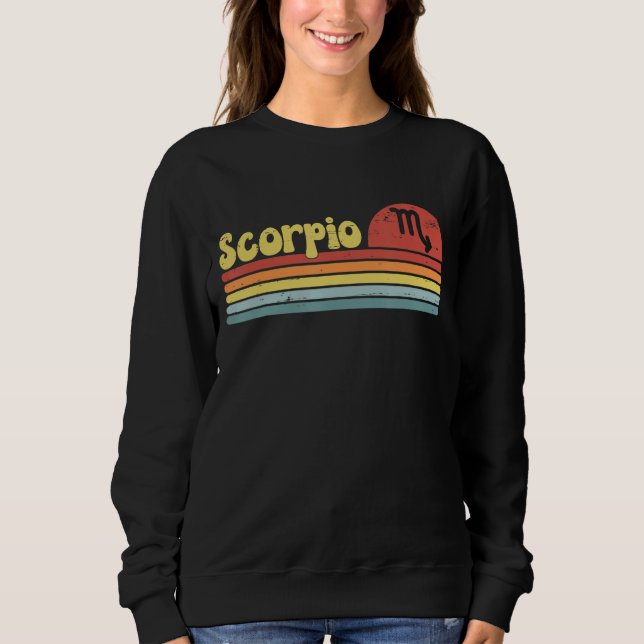 Sudadera Rótulo Escorpio Zodiaco 70 Estilo Hippie 3 (Anverso)