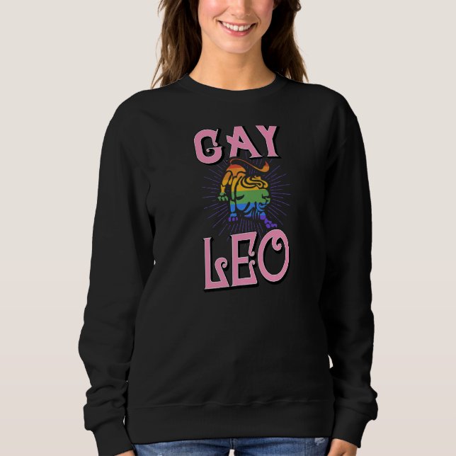 Sudadera Rótulo Gay Leo Zodiac Horoscope Constellati (Anverso)