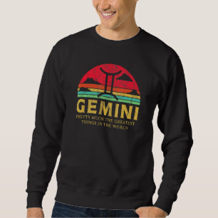 Sudadera Rótulo Gemini Gran cosa Estrella Retro Signo Zodia
