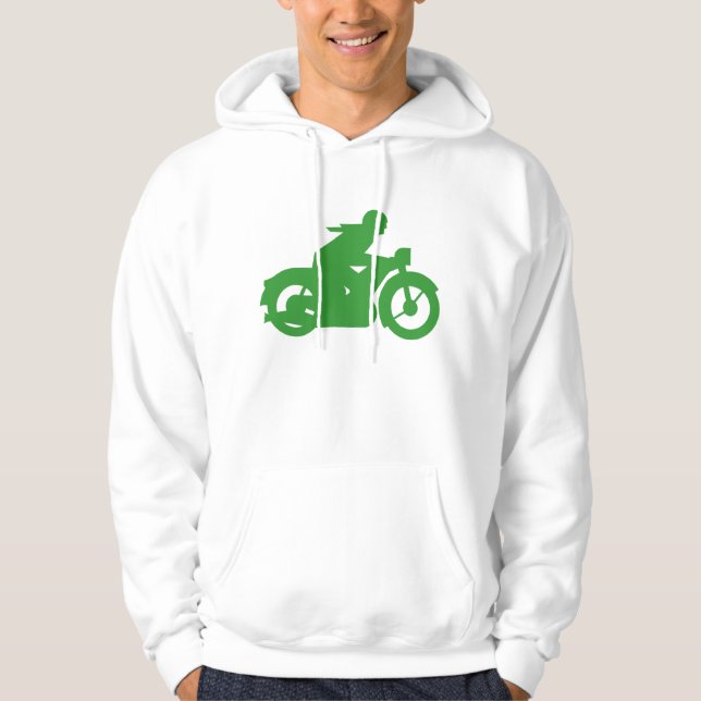 Sudadera Rótulo Green Motorbiker (Anverso)