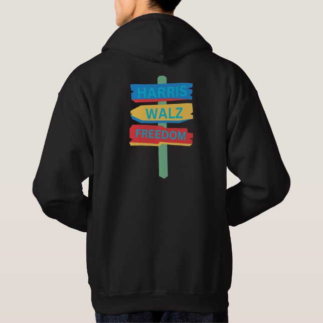 Sudadera Rótulo Harris Walz Freedom Beach (Reverso)