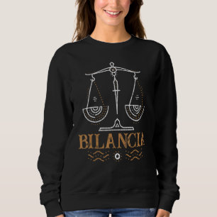 Sudadera Rótulo Libra Constellation Bi Zodiac