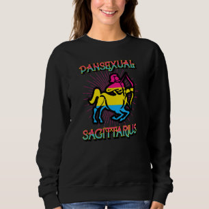 Sudadera Rótulo Pansexual Sagittarius Zodiac Cumpleaños Hor