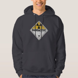 Sudadera Rótulo rústico del material radioactivo