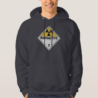 Sudadera Rótulo rústico del material radioactivo