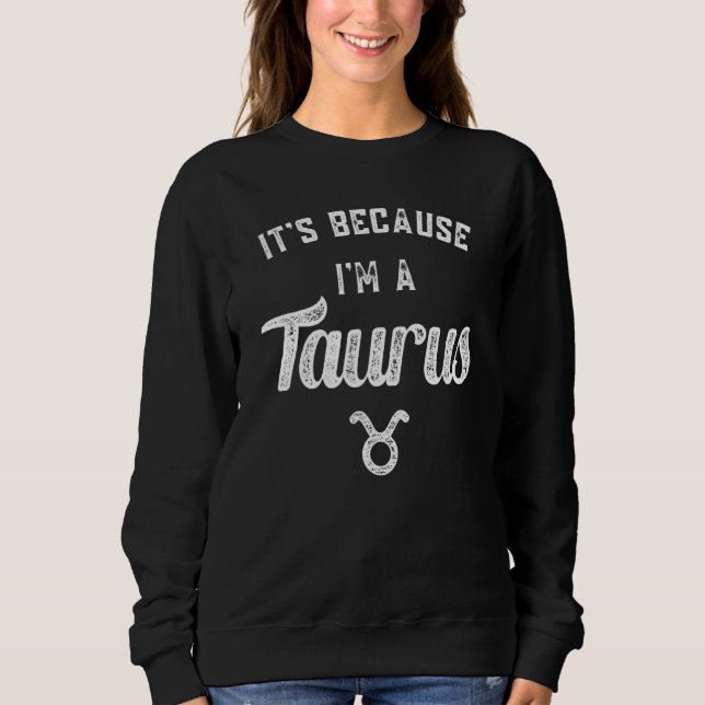 Sudadera Rótulo Taurus Zodiac (Anverso)