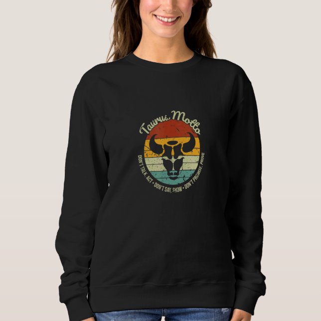 Sudadera Rótulo Taurus Zodiac Hechos Astrología Astronomía  (Anverso)