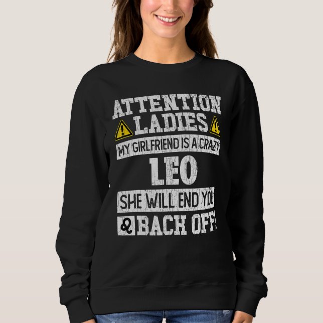 Sudadera Rótulo Zodiac Leo Girlfriend Graphic (Anverso)